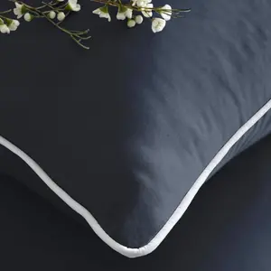 Cotton Solid Colour Duvet Cover with Pillowcases Silver / Single Duvet Cover + 1 Pillowcase