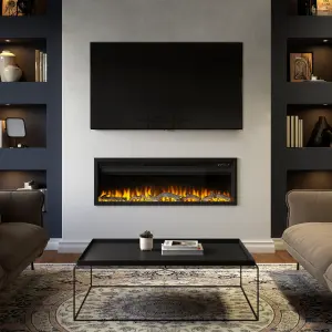 Focal Point Sasanoa 1.5kW Matt Black Electric Fire (H)455mm (W)1294mm (D)152mm