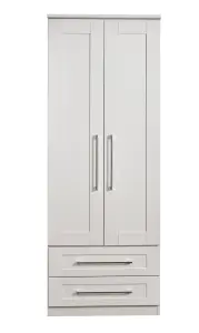 Ripon 2 Door 2 Drawer Wardrobe in Grey Ash (Ready Assembled)