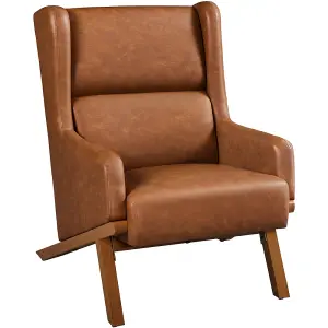 Yaheetech Oversized Upholstered Accent Armchair - Brown