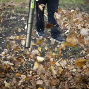 MYLEK Garden Cordless Leaf Blower 20V Li-ion With 4000mAh Battery & Fast Charger Two Speed Battery Indicator LED