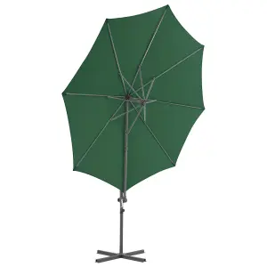 Berkfield Cantilever Umbrella with Steel Pole Green 300 cm