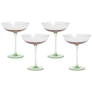 Set of 4 Martini Glasses DIOPSIDE Pink