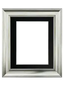 Scandi Vintage Silver Frame with Black Mount for Image Size 50 x 40 CM