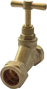 15mm Compression Stopcock Stoptap Polycock Valve MDPE Brass