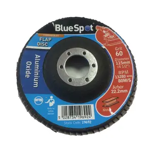 15 x 115mm Flap Disc 60 Grit Angle Grinder Sanding Aluminium Oxide