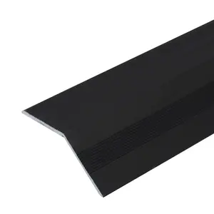 A39 37mm Anodised Aluminium Door Threshold Ramp Profile - Black, 0.9m