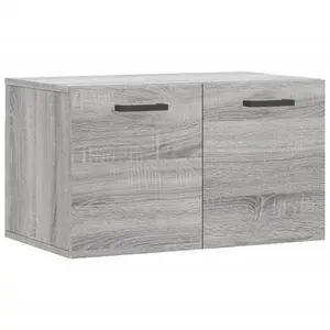 Berkfield Wall Cabinet Grey Sonoma 60x36.5x35 cm Engineered Wood