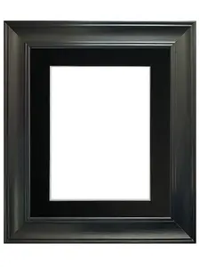 Scandi Black Frame with Black Mount for Image Size 12 x 10 Inch