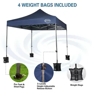 MCC Direct Maximus 3x3 Heavy Duty Pop up Blue Gazebo NS