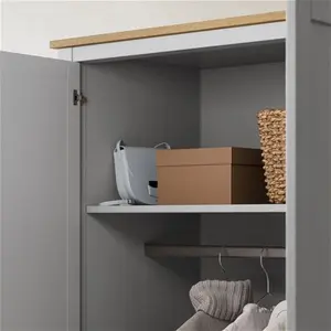 Dunelm Olney Double Wardrobe, Farmhouse, Grey