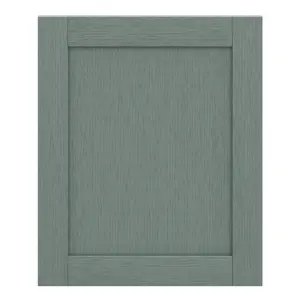 GoodHome Alpinia Matt green wood effect Shaker Highline Cabinet door (W)600mm (H)715mm (T)18mm