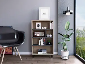 Low bookcase, washed oak & grey, Harvard range