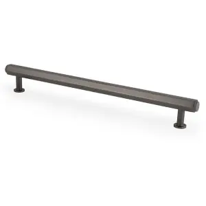 Industrial Hex T Bar Pull Handle - Dark Bronze 224mm Centres Kitchen Cabinet