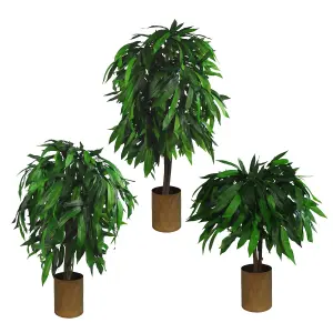 100cm Tall Large Artificial Mango Tree Plant