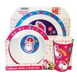 Despicable Me Fluffy Kids/Childrens Tableware Set Multicoloured (One Size)