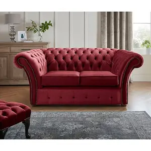 Chesterfield Beaumont 2 Seater Sofa Malta Red 14