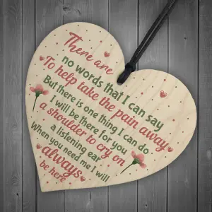 Red Ocean Friendship Inspirational Gift Quote Handmade Wooden Hanging Heart Best Friend Plaque Family Gift Keepsake