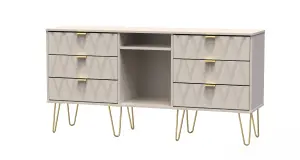 Dallas 6 Drawer Sideboard in Kashmir Matt (Ready Assembled)