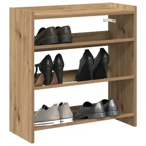 Berkfield Shoe Rack Artisan Oak 60x25x62 cm Engineered Wood