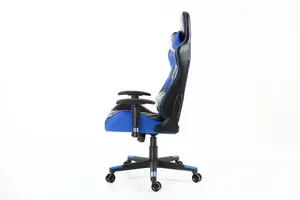 GTForce Pro GT Reclining Sports Racing Gaming Office Desk Pc Car Faux Leather Chair (Blue)