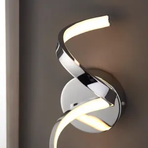 Anson Lighting Armal Bathroom Wall light finished in chrome plate and white silicone