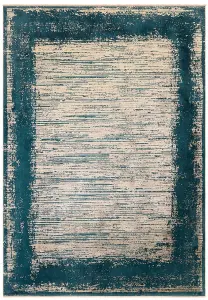 Emerald Gold Abstract Modern Bordered Rug For Living Room and Bedroom-200cm X 290cm