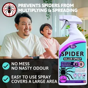 Aviro Spider Repellent - Fast Acting Spider Killer Spray For Immediate Control Against Spiders & Crawling Insects. 1 Litre