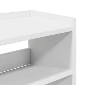 Berkfield Shoe Rack White 80x25x61.5 cm Engineered Wood