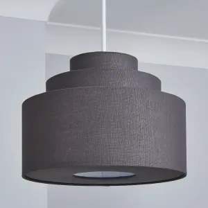 Inlight Palma Grey Tiered Lamp shade (D)30cm