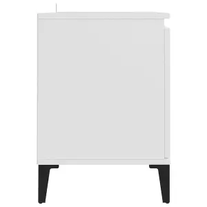 vidaXL TV Cabinet with Metal Legs White 103.5x35x50 cm