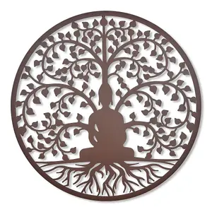 Bodhi Buddha Tree Screen Garden Wall Plaque