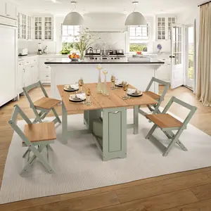 Palmateer 4 - Person Dining Set Sage Green