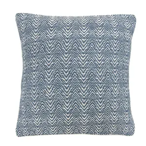 Herringbone Filled Cushion 100% Cotton With Textured Weave