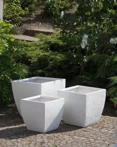 Plant Pot Fibre Clay White 53 x 53 x 51 cm ORICOS