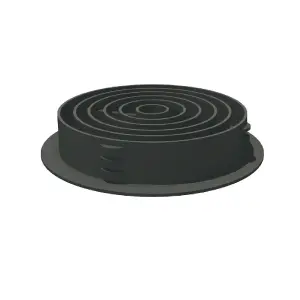 25 x Anthracite Grey Plastic 70mm Round Soffit Air Vents/Push in Roof Discs