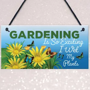 Funny Hanging Garden Sign For Summerhouse Shed Family Gift New Home Gift