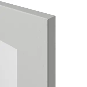 Tydeman Matt grey Shaker Glazed Cabinet door (W)300mm (H)900mm (T)20mm