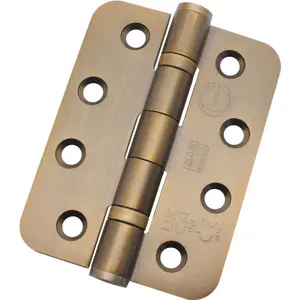 AFIT Florentine Bronze Grade 13 Fire Door Hinges-  4" Radius 102 x 76 x 3mm - Pack 3