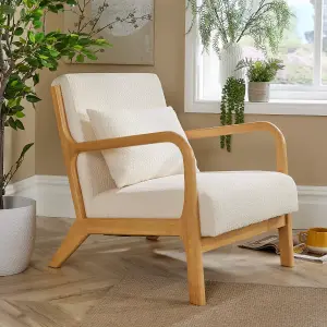 Home Source Boucle Nova Armchair Cream