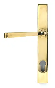 From The Anvil Polished Brass Avon Slimline Lever Espag. Lock Set