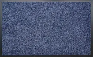 Non Slip Absorbent Dirt Trapper Rubber Edged Door Mats Blue 50x80 cm