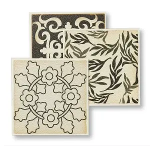 Stick and Go Self Adhesive Stick On Tiles Victoriana 4" x 4" Box of 18 Apply over any tile, or directly on to the wall