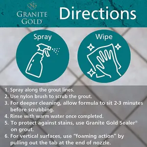 Granite Gold Grout Cleaner Spray and Brush