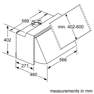 N30 D64MAC1X0B Stainless steel Integrated Cooker hood (W)59.9cm