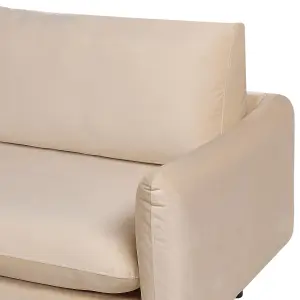 Right-Hand Corner Sofa VINTERBRO Beige Velvet Right Hand