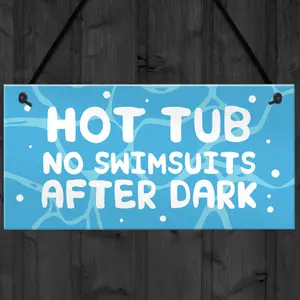 Funny Hot Tub Sign Hanging Garden Summerhouse Shed Sign Home Decor Gift