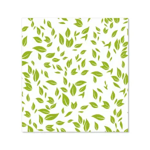 Green Leaves Premium Glass Kitchen Splashback W600mm x H750mm