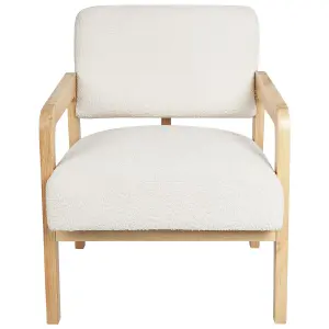 Beliani Retro Armchair HJO Boucle Off-White