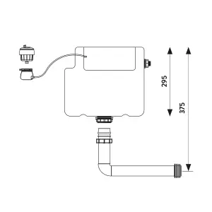 Side Entry Concealed Toilet Cistern WC with Dual Flush Polished Chrome Push Button - Includes WRAS Internals & Pipe